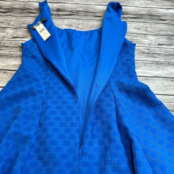 Anthropologie Eva Franco Women's Blue Fit & Flare A Line Full Skirt Dress 4 NWT - Picture 4 of 13